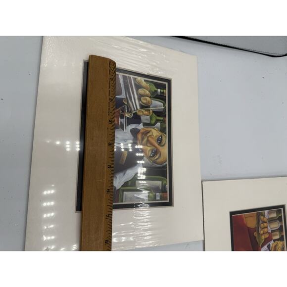 Will Rafuse Jack & Basil Bartender Art Prints Set of 2 2001 Whimsical Bar Pub - Picture 3 of 8